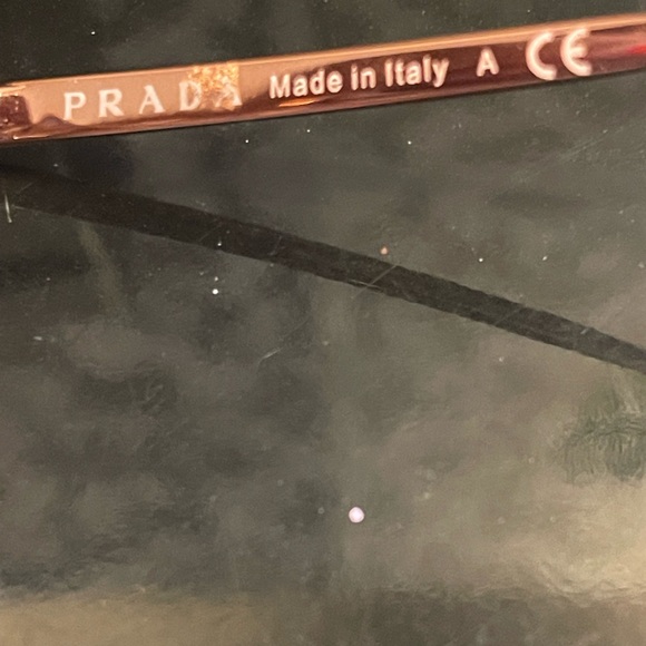 PRADA Mirrored Cinema Sunglasses SPR 62S Rose Gold VGUC - Picture 5 of 6